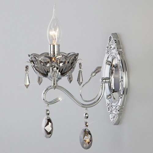Бра Eurosvet Teodore 10103/1 хром/дымчатый хрусталь Strotskis Бра Eurosvet Teodore 10103/1 хром/дымчатый хрусталь Strotskis