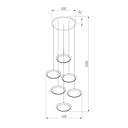 Подвесная светодиодная люстра Eurosvet Crespella 90034/6 золото Подвесная светодиодная люстра Eurosvet Crespella 90034/6 золото