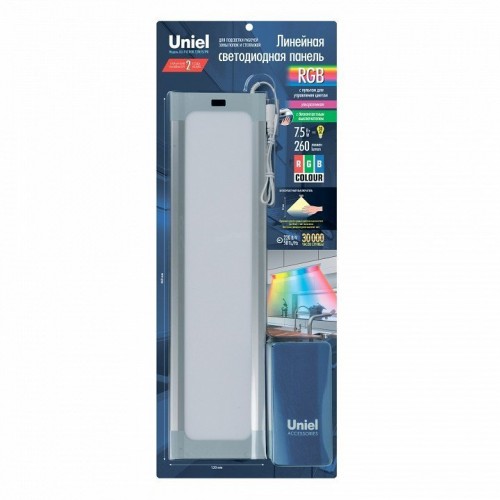 Мебельный светодиодный светильник (UL-00003038) Uniel ULI-F42-7,5W/RGB/RC/DIM Sensor IP20 Silver