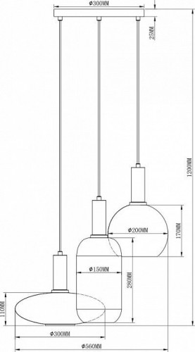 Подвесная люстра Moderli Martin V2892-3P