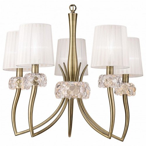 Подвесная люстра Mantra Loewe Antique Brass 4731 Подвесная люстра Mantra Loewe Antique Brass 4731
