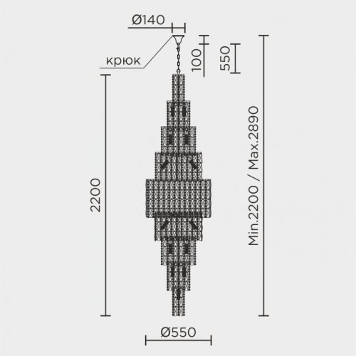 Подвесная люстра  ML.900.35 CR