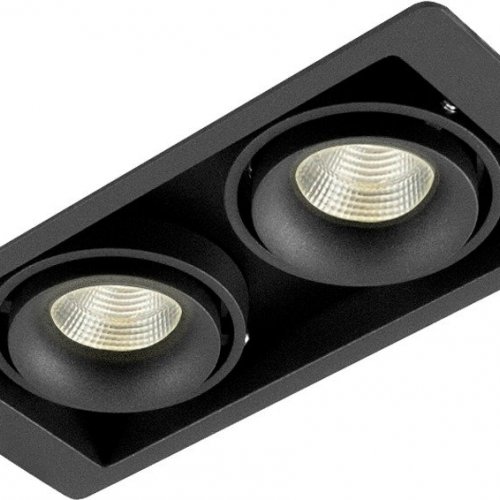Точечный светильник Lumme DL18615/02WW-SQ Shiny black/Black