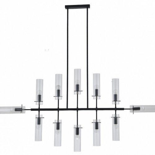 Люстра на штанге Indigo Saetta 11053/12R Black