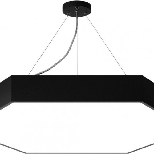 Подвесной светодиодный светильник Geometria ЭРА Hexagon SPO-122-B-40K-066 66Вт 4000К черный Б0050553