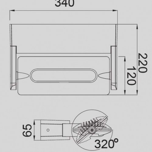 Настенный светильник уличный Oasis Light W6144-1 S
