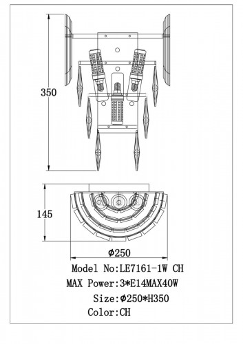 Бра Jacqueline LE7161/1W CH