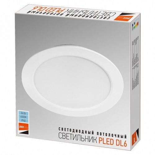 Встраиваемый светильник Jazzway  PLED DL6 24w 6500K WH IP40