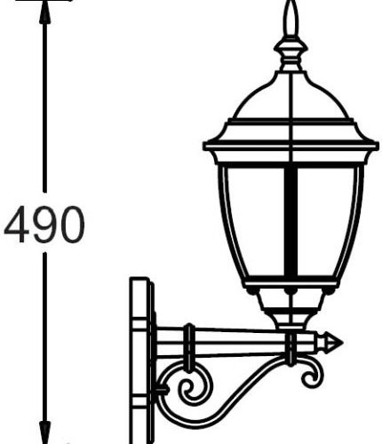 Настенный фонарь уличный Oasis Light ARSENAL S 91201S 02 Bl