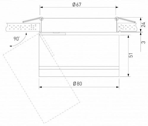 Встраиваемый светодиодный светильник Elektrostandard Stark 25035/LED 8W 4200K чёрный a062932