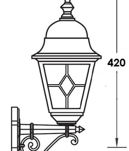 Настенный фонарь уличный Oasis Light QUADRO lead GLASS 79901MlgW/02 Bl