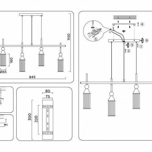 Подвесной светильник Ambrella light High Light LH55254