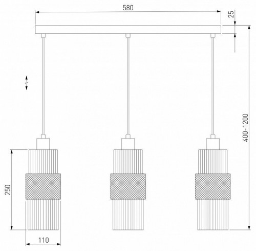 Подвесной светильник Eurosvet Soho 50209/3 хром