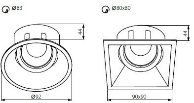 Точечные светильники Kanlux IVRI DTO-W 26736