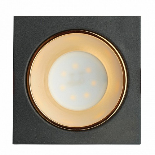 Светильник встраиваемый Feron DL3112 потолочный MR16 G5.3  черный + золото 51409