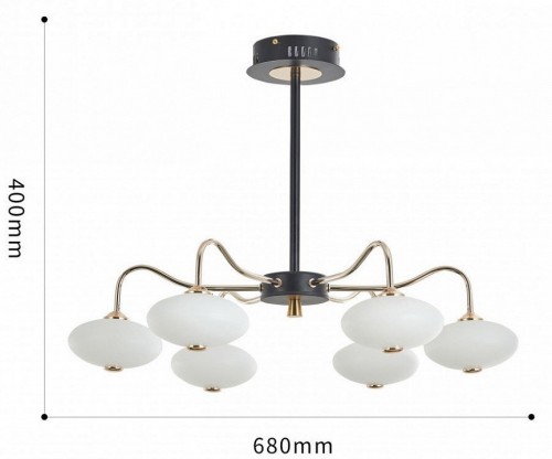 Потолочная люстра Arte Milano Neapol-73908 273908/6 BK/GD
