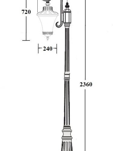 Наземный фонарь Oasis Light ELBA 86409/18L Bl