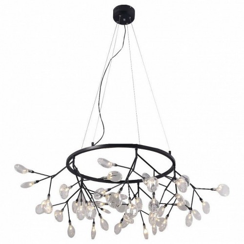 Подвесная светодиодная люстра Crystal Lux Evita SP45 D BLack/Transparent Подвесная светодиодная люстра Crystal Lux Evita SP45 D BLack/Transparent