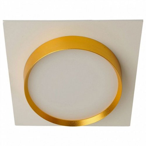 Светильник встраиваемый Feron DL506 потолочный GX53 белый + золото квадрат 51362