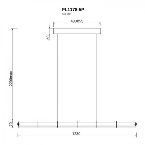 Подвесной светильник Instante FL1178-5P
