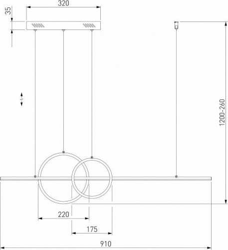 Подвесной светильник Eurosvet Twin 90265/1 черный
