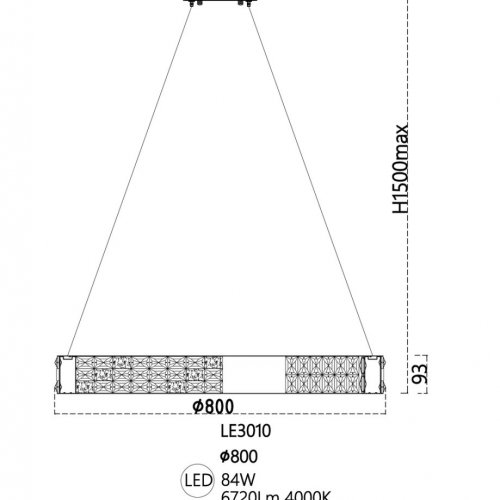 Подвесная люстра Celine LE3010/800 CH