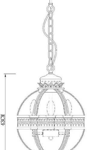 Подвесной светильник DeLight Collection 115 KM0115P-3S antique brass