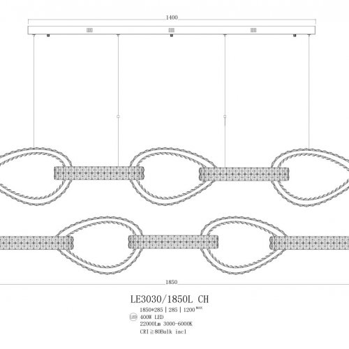 Подвесная люстра Veronique LE3030/1850L CH