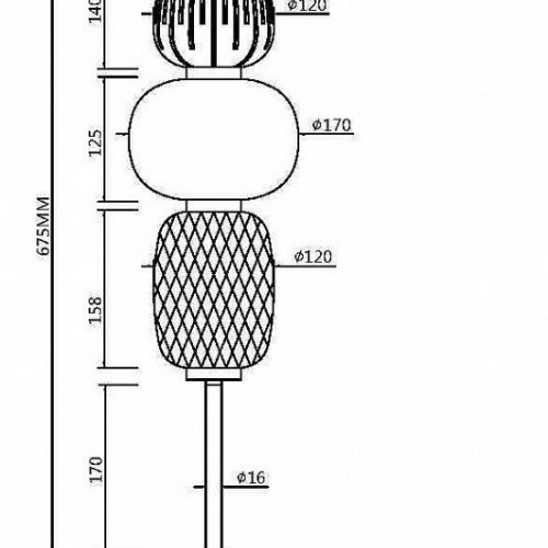 Интерьерная настольная лампа Pattern MOD267TL-L28G3K