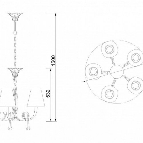 Подвесная люстра Mantra Paola 6206