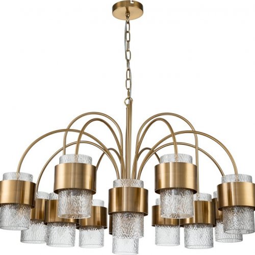 Подвесная люстра Indigo ELEGANZA 12019/A/12P Brass V000324 Подвесная люстра Indigo ELEGANZA 12019/A/12P Brass V000324