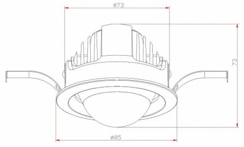 Встраиваемый светильник Fiberli 100104Е75 12130401