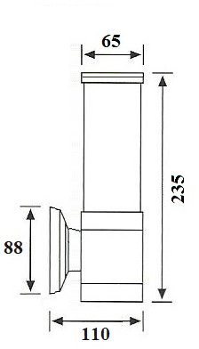 Настенный светильник уличный Oasis Light TUBE 78038 S