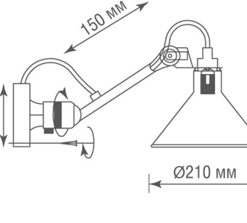 Бра MARY JANE DL20653W1ABlack