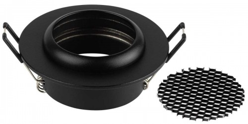 Светильник встраиваемый алюминиевый ЭРА KL109 BK под лампу MR16 GU5.3 черный матовый Б0061826