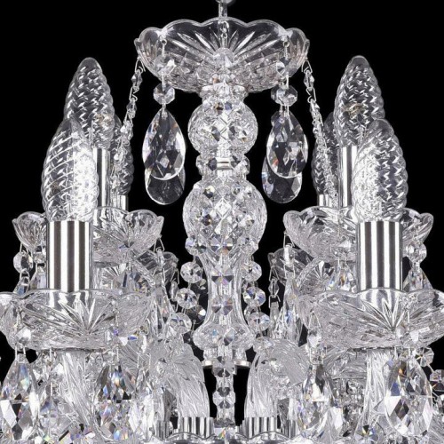 Подвесная люстра Bohemia Ivele Crystal 1411/8+4/195/Ni