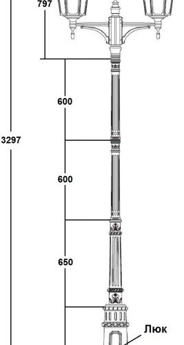 Наземный фонарь Oasis Light ALBORG L 79710LA/E7 09 Bl