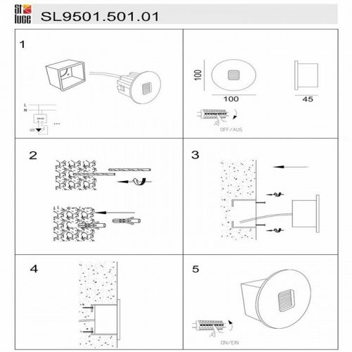 Встраиваемый светильник ST Luce Visano SL9501.501.01 Встраиваемый светильник ST Luce Visano SL9501.501.01