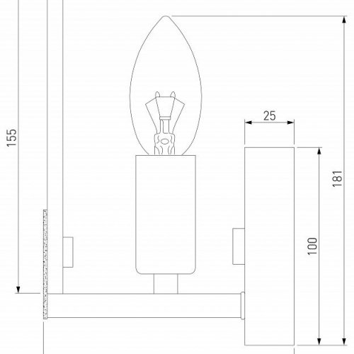 Бра Eurosvet Marble 60158/1 латунь