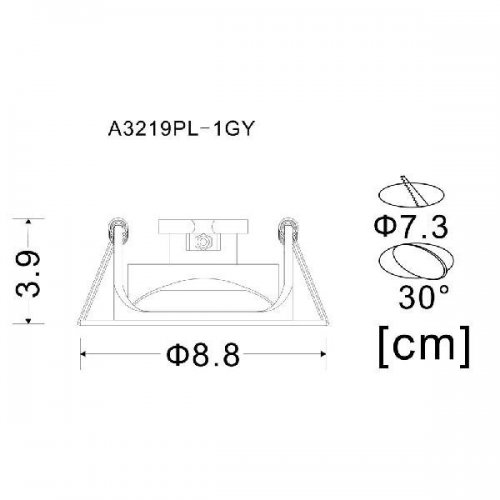 Встраиваемый светильник Arte Lamp Accento A3219PL-1GY Встраиваемый светильник Arte Lamp Accento A3219PL-1GY