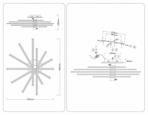 Потолочная люстра Ambrella light Comfort FL6244