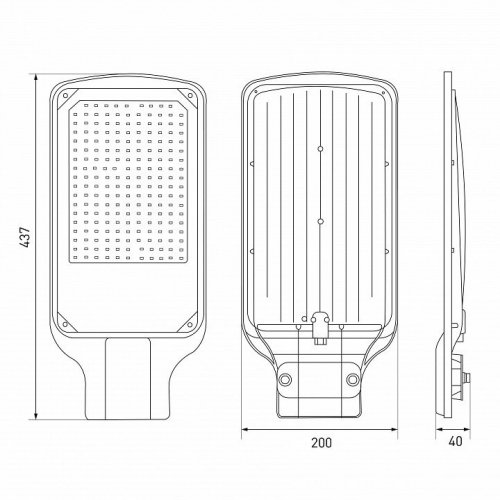 Уличный консольный светильник SPP-5 SPP-504-0-50K-120