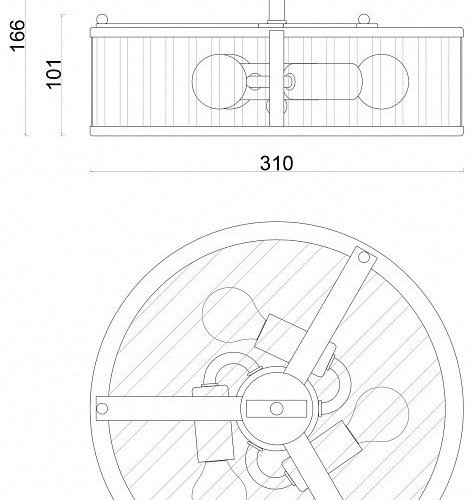 Потолочная люстра Favourite Radiales 3099-3C Потолочная люстра Favourite Radiales 3099-3C