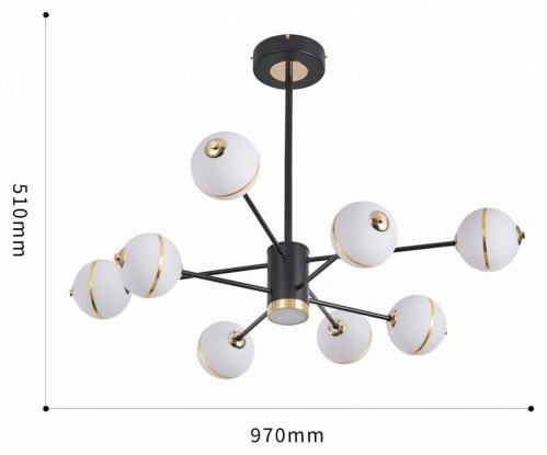 Потолочная люстра Arte Milano 272069/8 BK