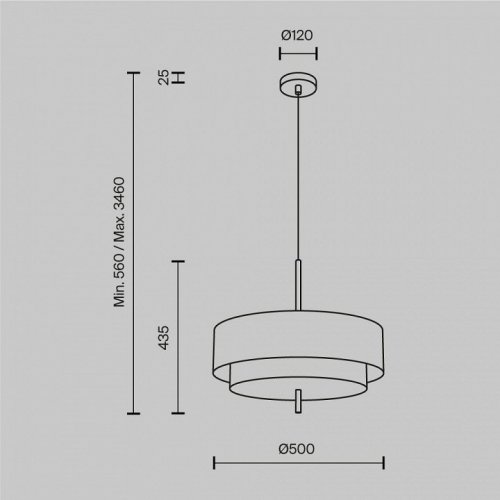 Подвесной светильник Maytoni Bergamo MOD613PL-05W1