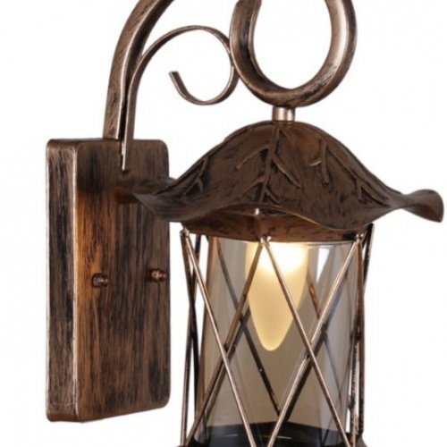 Уличный настенный светильник Reluce 08281-9.2-001U BKG Уличный настенный светильник Reluce 08281-9.2-001U BKG