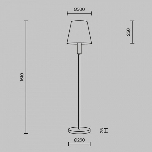 Торшер Lira MOD483FL-01BS