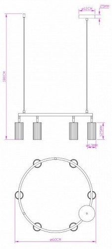 Подвесная люстра Moderli Cora V11604-6P