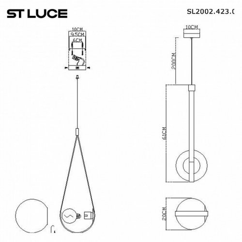Подвесной светильник ST Luce Moonbag SL2002.423.01