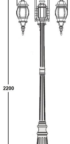 Наземный фонарь Oasis Light AMERICA S 83409SB 10 down Gb